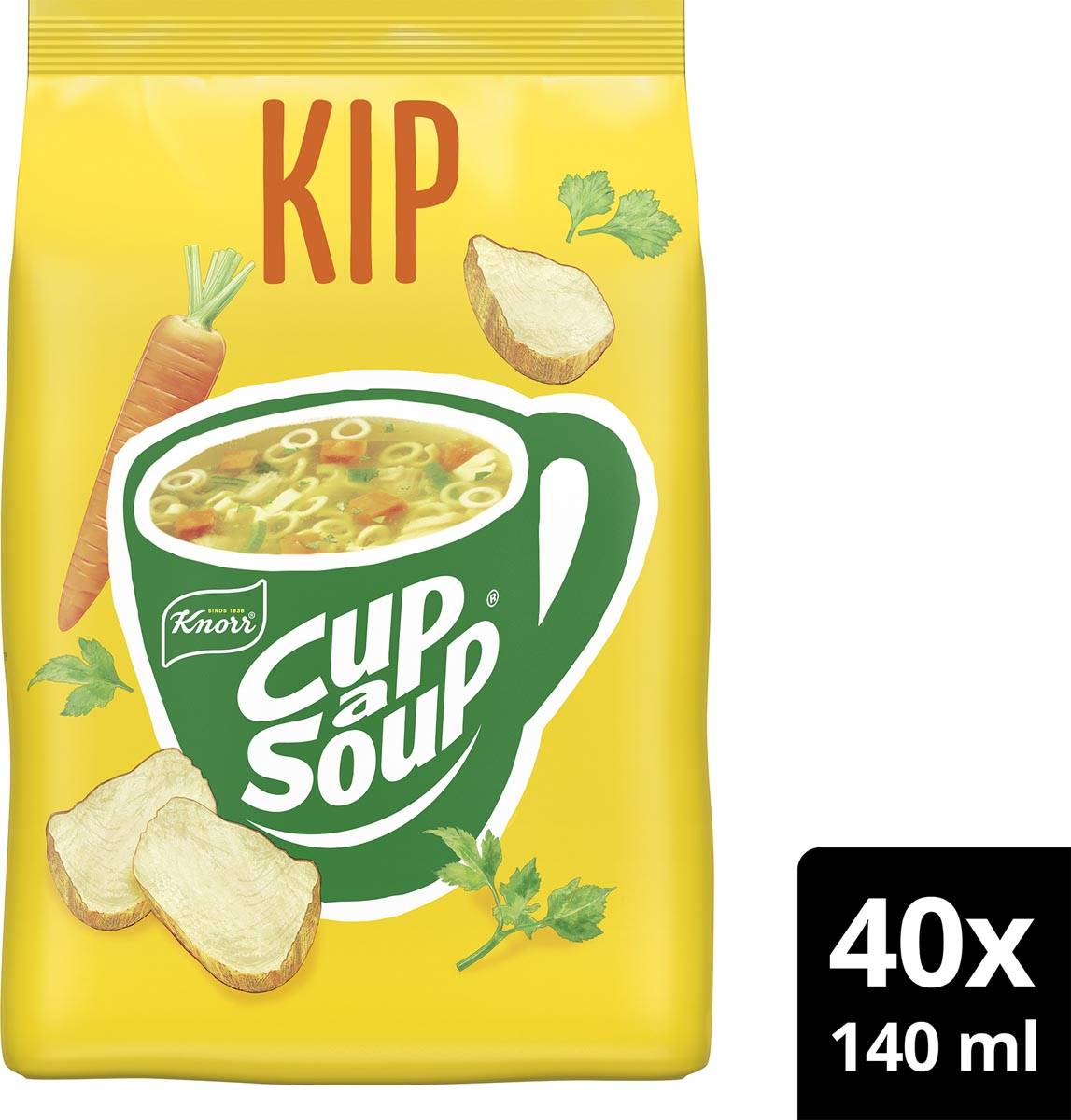 Knorr Cup-a-Soup vending, kip, 140 ml, zak van 40 porties