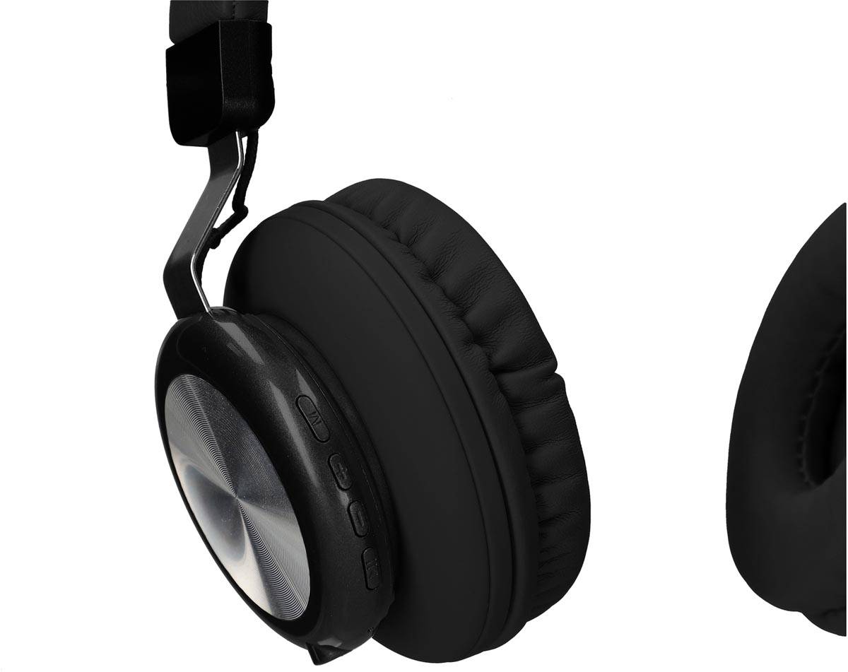 Ksix draadloze hoofdtelefoon met geïntegreerde microfoon, speeltijd: 6 uur, zwart