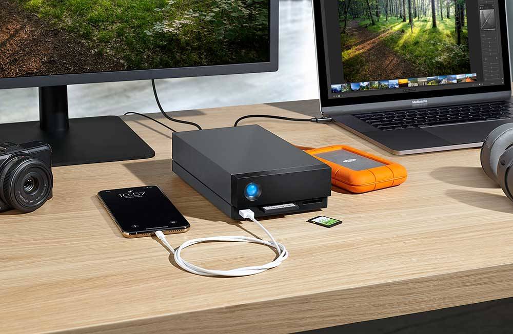 LaCie 1big Dock externe harde schijf 8 TB 7200 RPM 3.5" USB Type-A 3.2 Gen 1 (3.1 Gen 1) Zwart