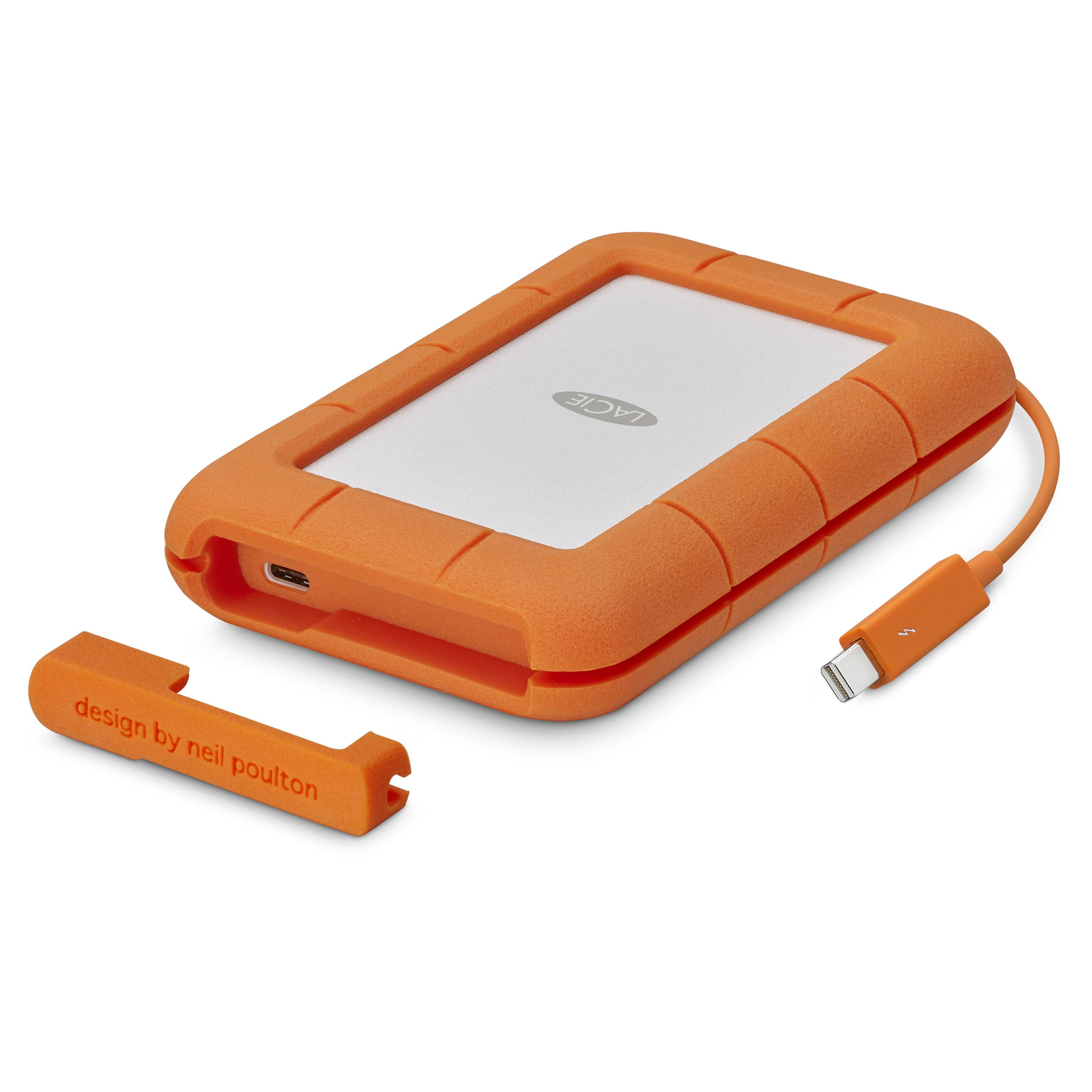 LaCie Rugged USB-C externe harde schijf 5 TB USB Type-C 3.2 Gen 1 (3.1 Gen 1) Grijs, Geel