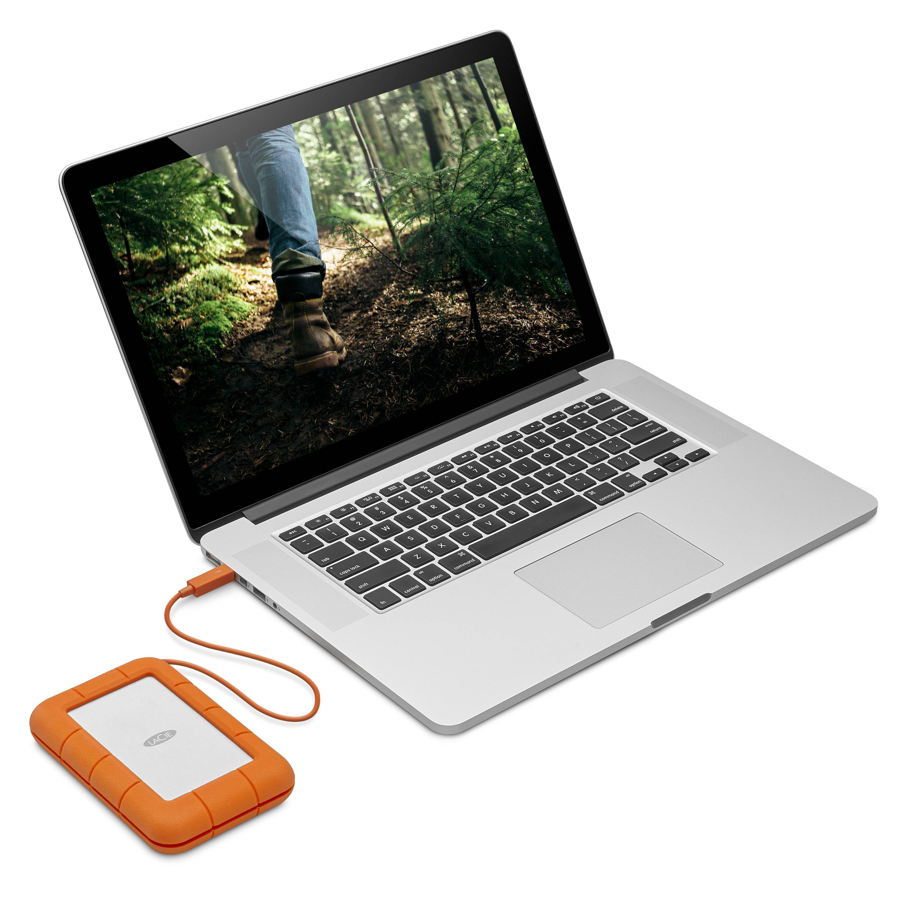 LaCie Rugged USB-C externe harde schijf 5 TB USB Type-C 3.2 Gen 1 (3.1 Gen 1) Grijs, Geel