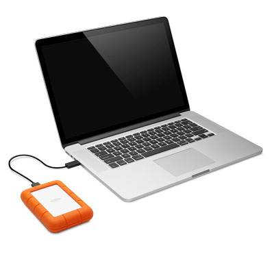 LaCie Rugged Mini externe harde schijf 2 TB 5400 RPM Micro-USB B 3.2 Gen 1 (3.1 Gen 1) Oranje, Zilver