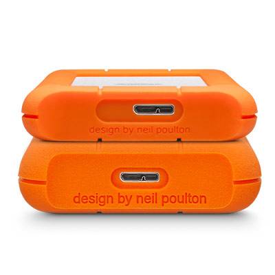 LaCie Rugged Mini externe harde schijf 2 TB 5400 RPM Micro-USB B 3.2 Gen 1 (3.1 Gen 1) Oranje, Zilver