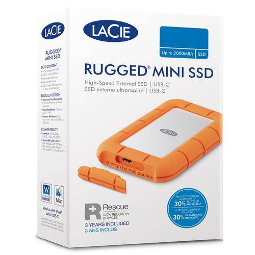 LaCie Rugged Mini externe harde schijf 5 TB 3.2 Gen 1 (3.1 Gen 1) Oranje