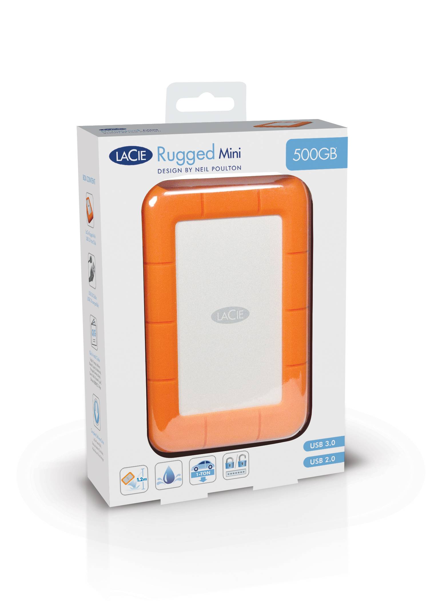 LaCie Rugged 2 TB USB Type-C 3.2 Gen 2 (3.1 Gen 2) Oranje