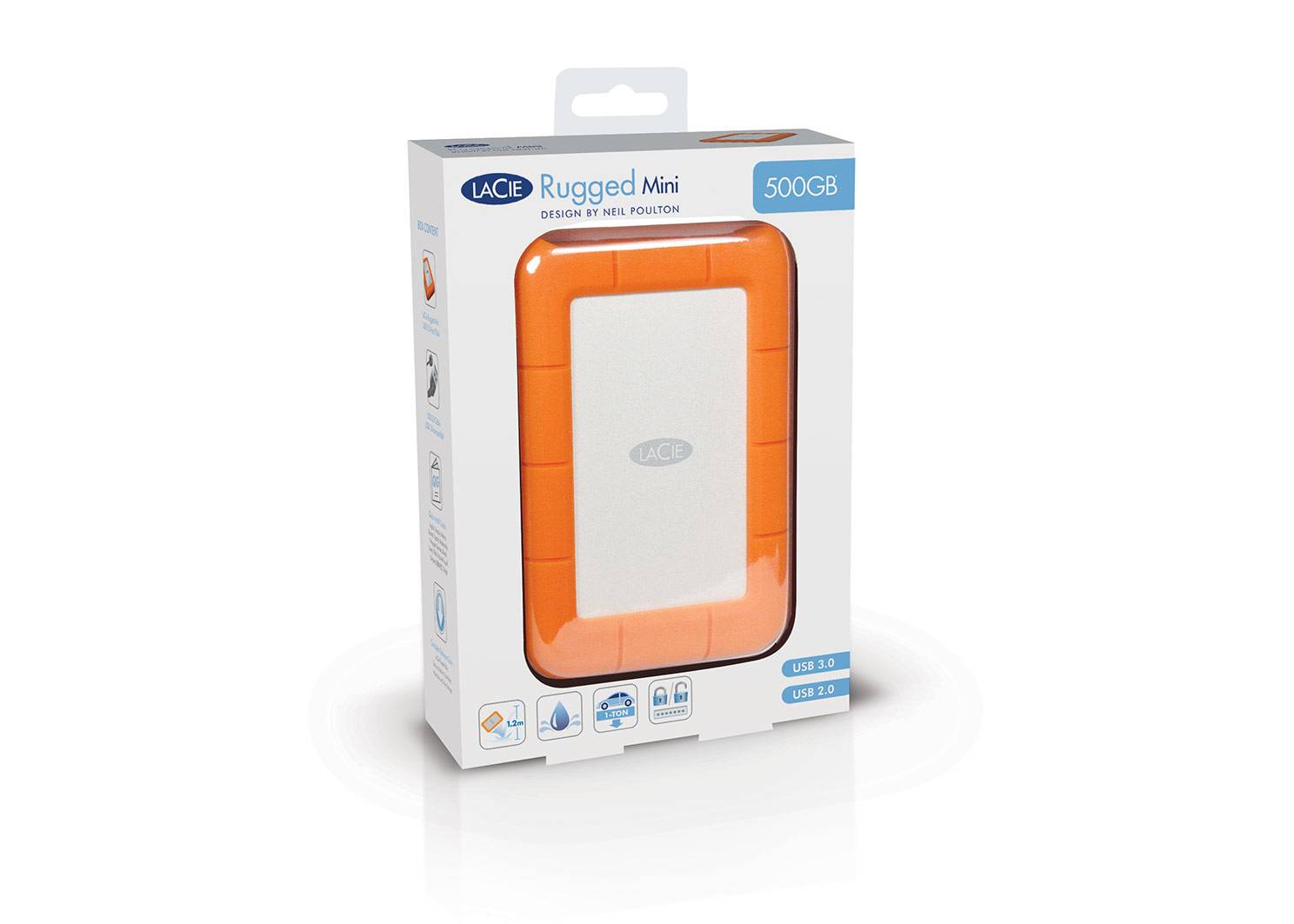 LaCie Rugged 2 TB USB Type-C 3.2 Gen 2 (3.1 Gen 2) Oranje