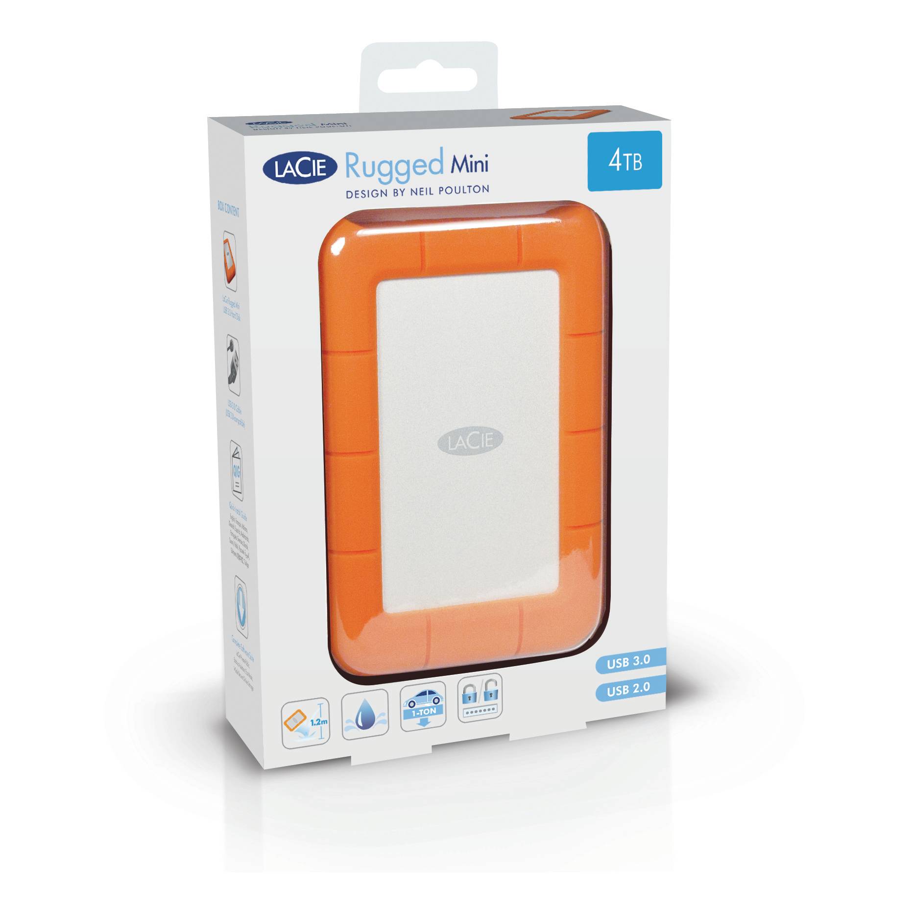 LaCie Rugged 2 TB USB Type-C 3.2 Gen 2 (3.1 Gen 2) Oranje