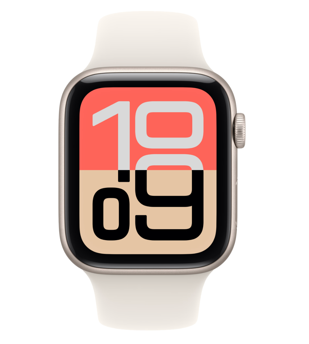 Apple Watch SE 3 (2025) Cellular 44mm Starlight Sportband S/M