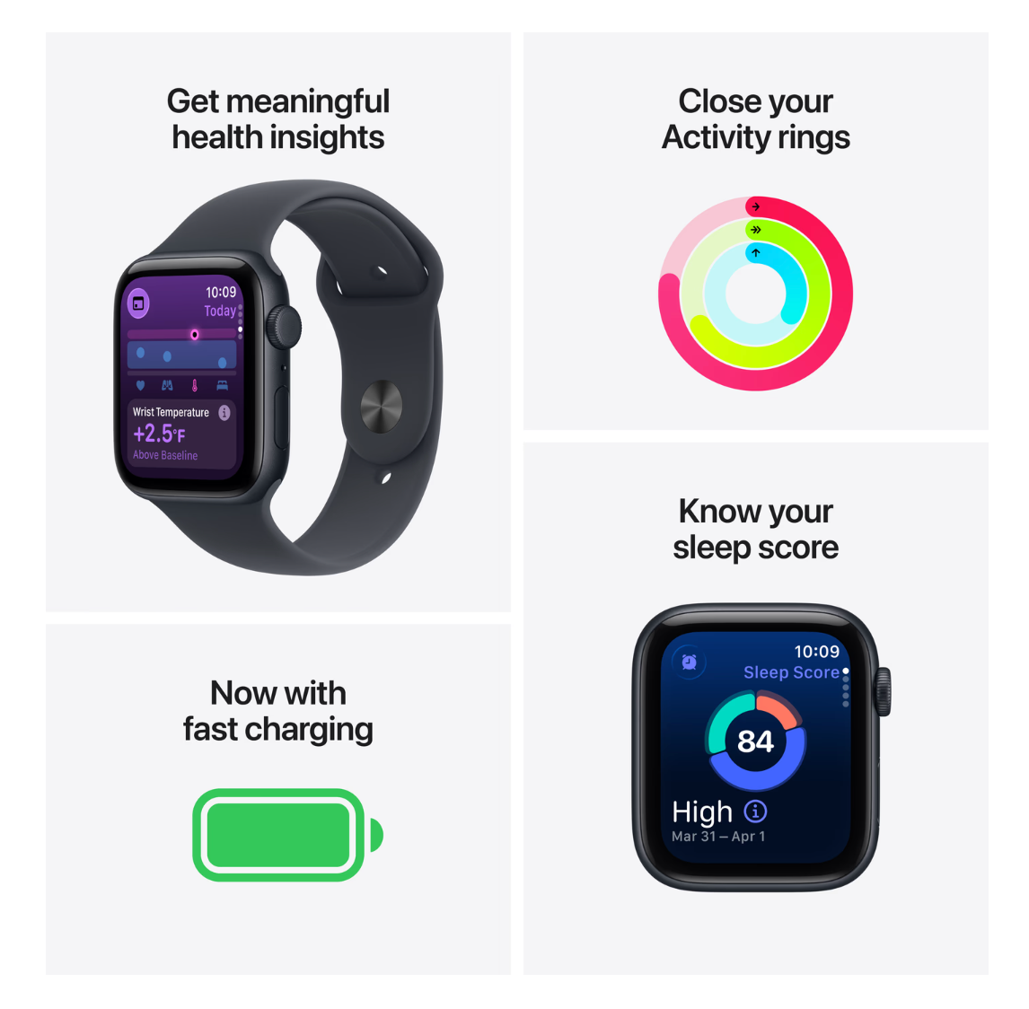 Apple Watch SE 3 (2025) Cellular 44mm Starlight Sportband S/M