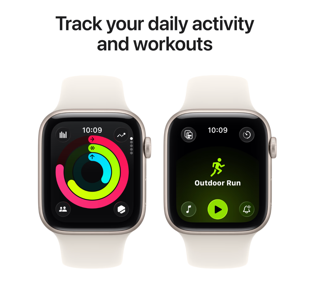 Apple Watch SE 3 (2025) Cellular 44mm Starlight Sportband S/M