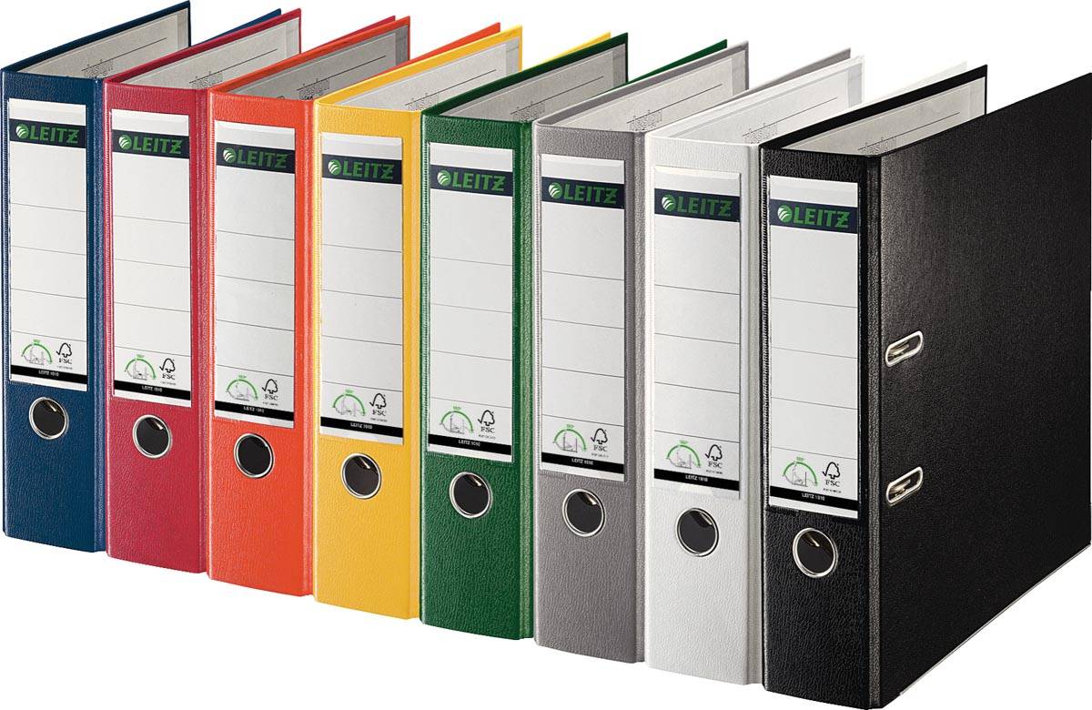 Leitz 180° ordner, A4, uit PP, rug van 8 cm, geel