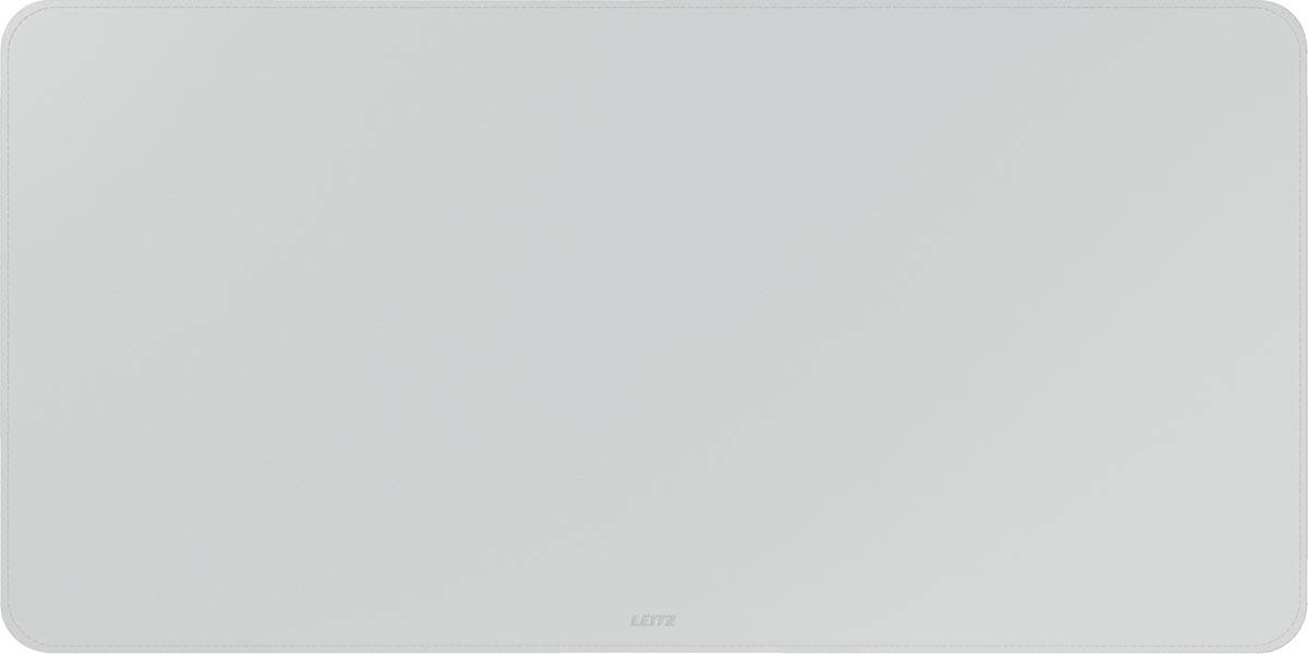 Leitz bureauonderlegger en muismat, lederlook, ft 80 x 40 cm, lichtgrijs