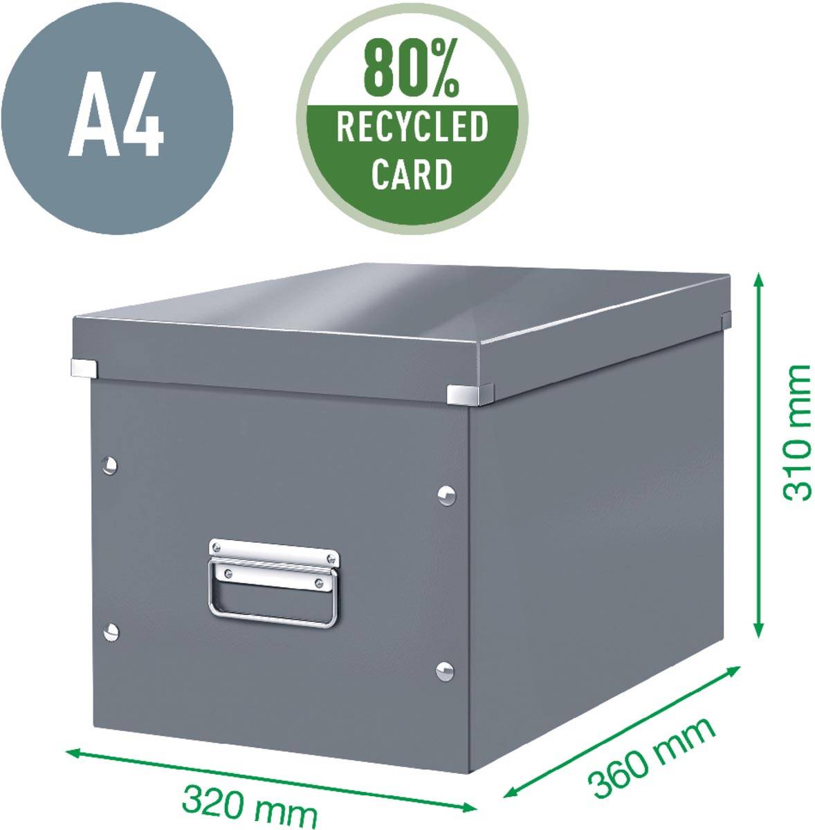 Leitz Click & Store kubus grote opbergdoos, roze