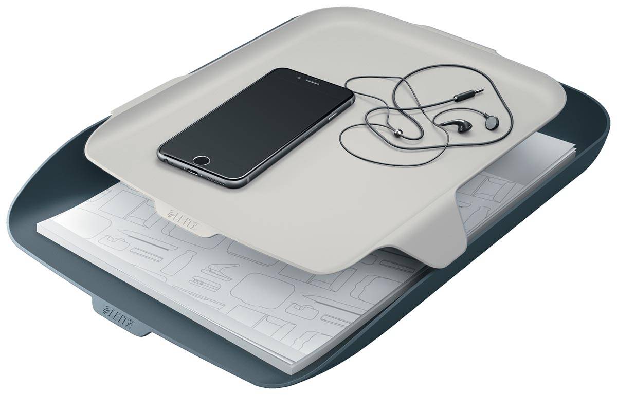 Leitz Cosy brievenbakje met desk organiser, grijs