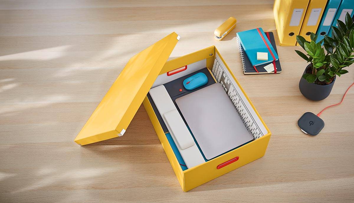Leitz Cosy Click & Store grote opbergdoos, geel