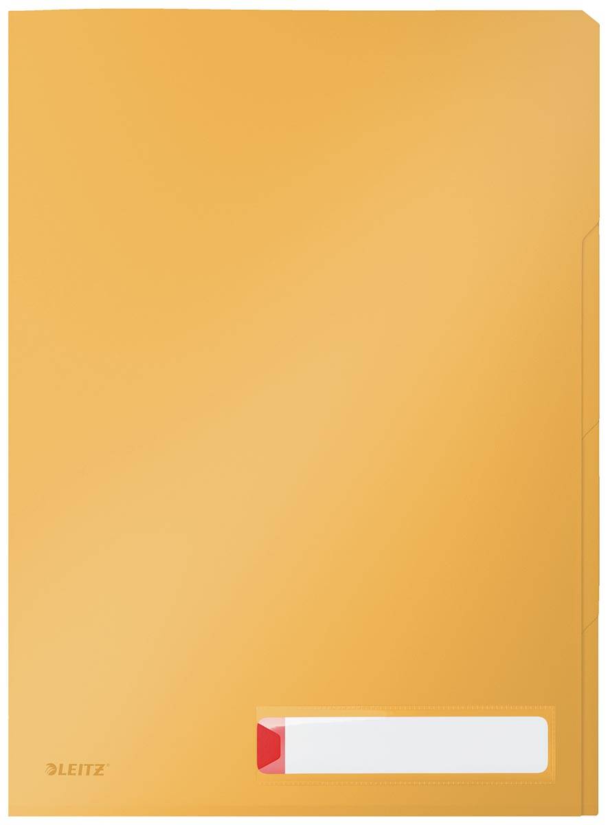 Leitz Cosy L-map met tabbladen, 3 compartimenten, ft A4,  PP van 200 micron, ondoorzichtig, geel