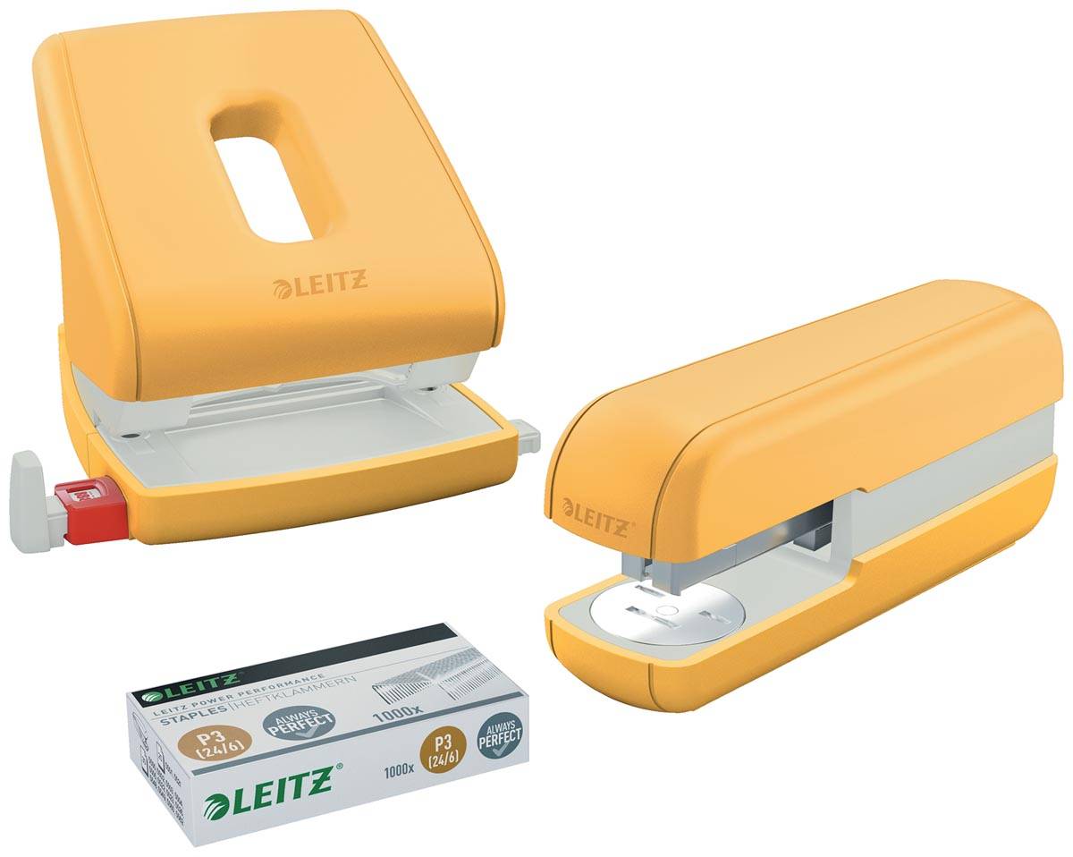 Leitz Cosy nietmachine, geel