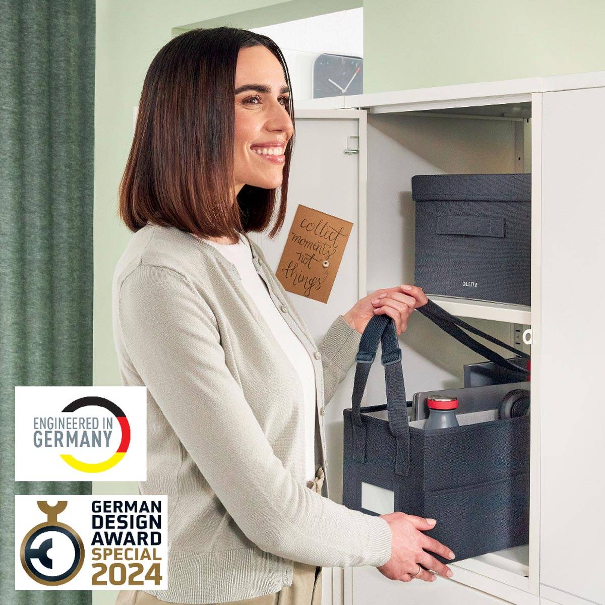 Leitz draagbare bureau organizer Hot Desking, met draagriemen, grijs