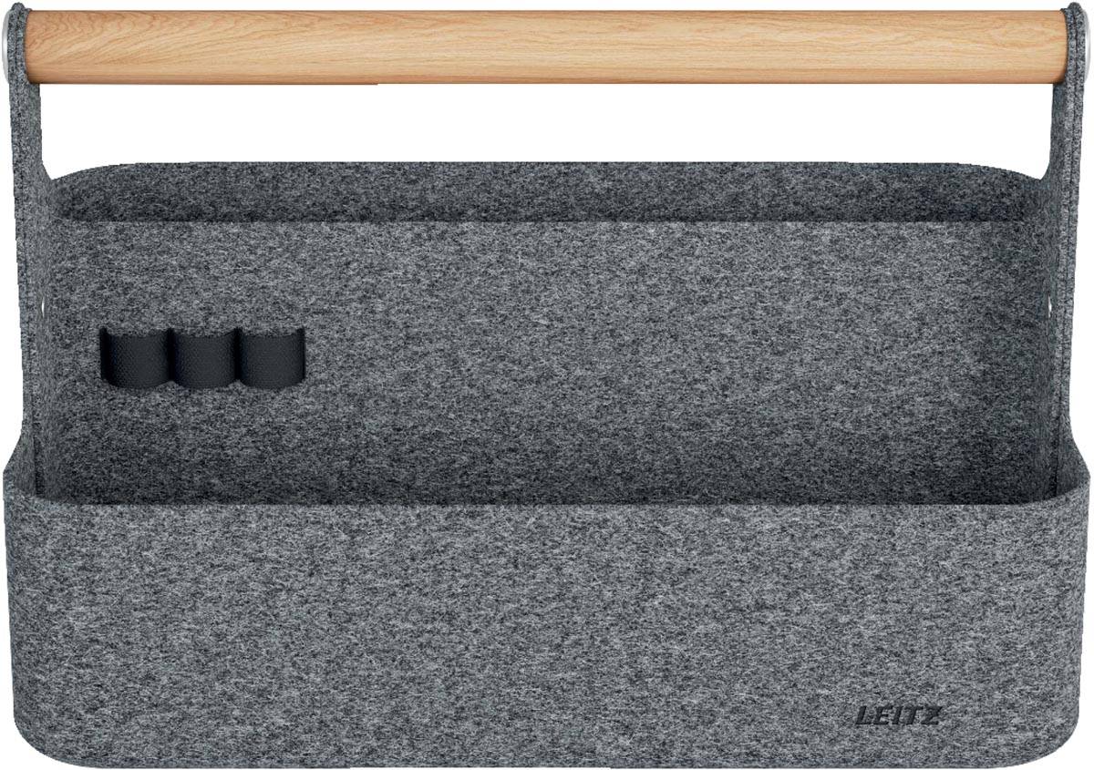 Leitz draagbare bureau organizer, met handvat, vilt, grijs