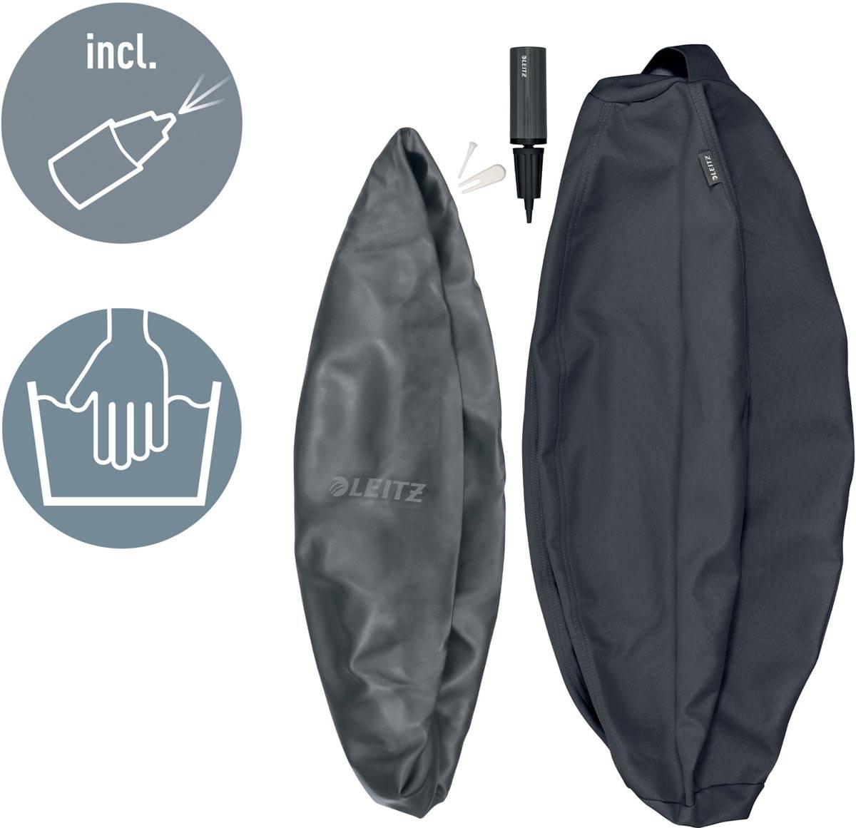Leitz Ergo actieve zitbal, anti-rol, 65 cm, grijs