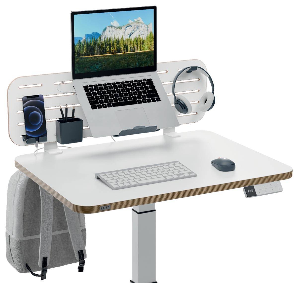 Leitz Ergo bureau ophangbord, met laptophouder, ft 80 x 25 cm