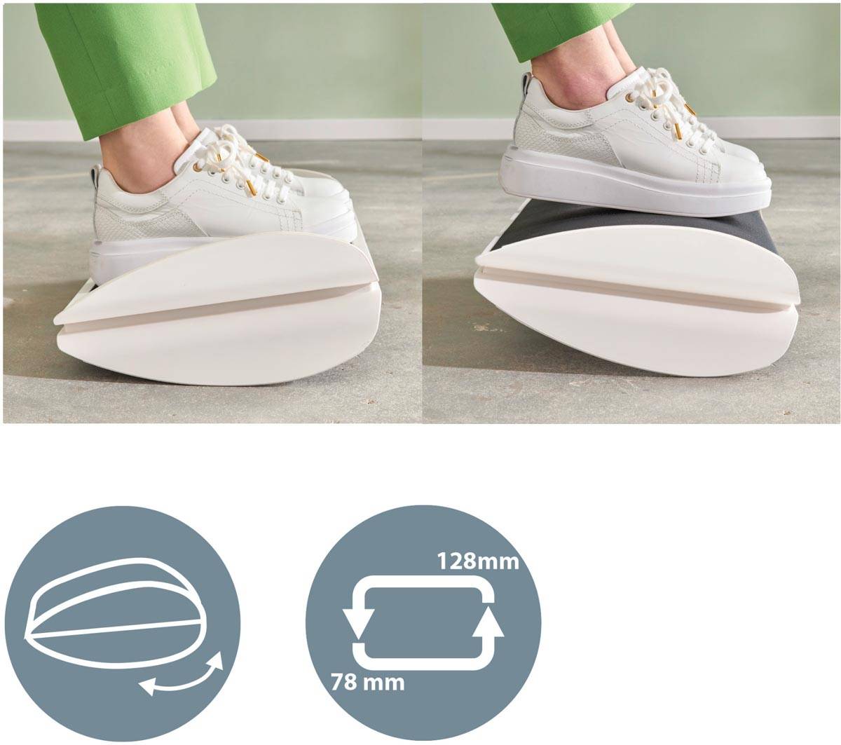 Leitz Ergo verstelbare voetensteun, grijs