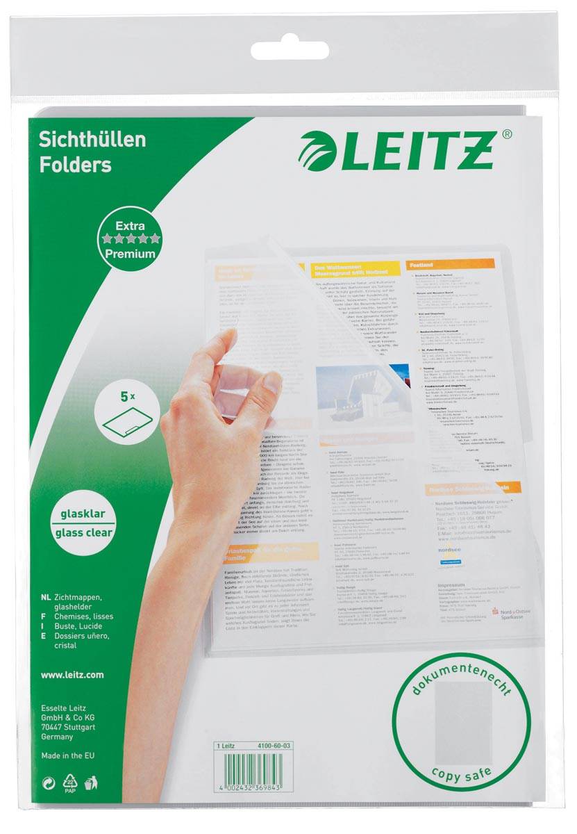 Leitz L-map ft A4, uit harde PVC, pak van 100 stuks