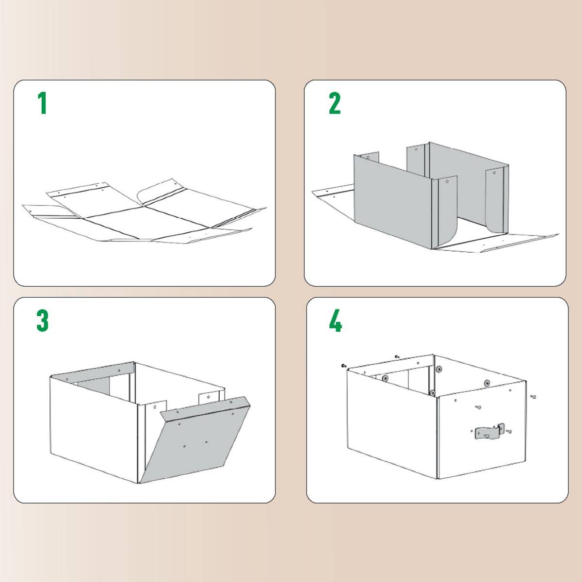 Leitz Puro opbergdoos, medium, ft A4, 17 liter, zwart, pak van 2 stuks