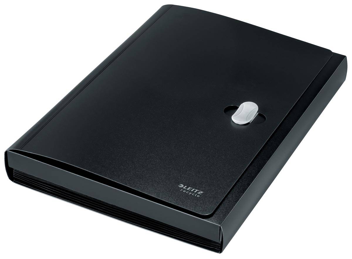 Leitz Recycle projectmap A4, 5 compartimenten, zwart