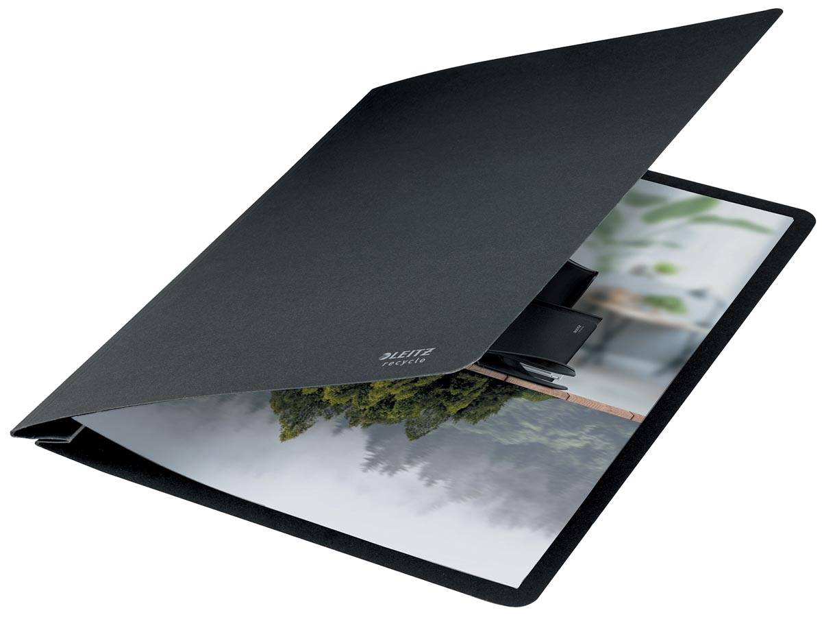 Leitz Recycle snelhechtmap, ft A4, 100 % gerecycleerde karton,  zwart