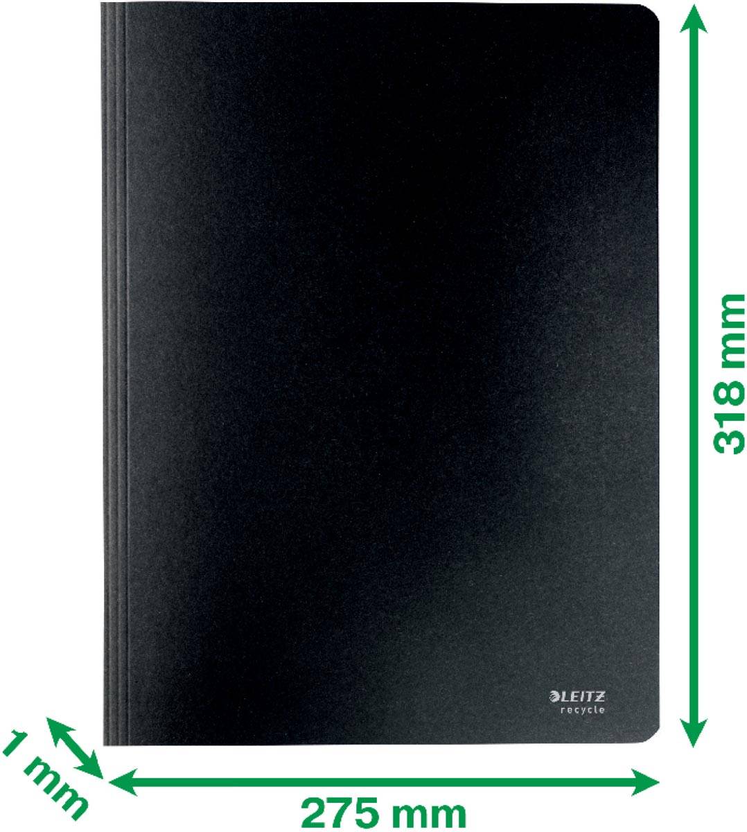 Leitz Recycle snelhechtmap, ft A4, 100 % gerecycleerde karton,  zwart
