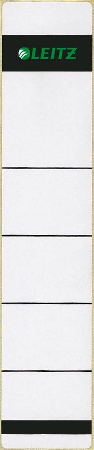 Leitz rugetiketten, zelfklevend, ft 3,9 x 19,1 cm, pak van 10 stuks, grijs