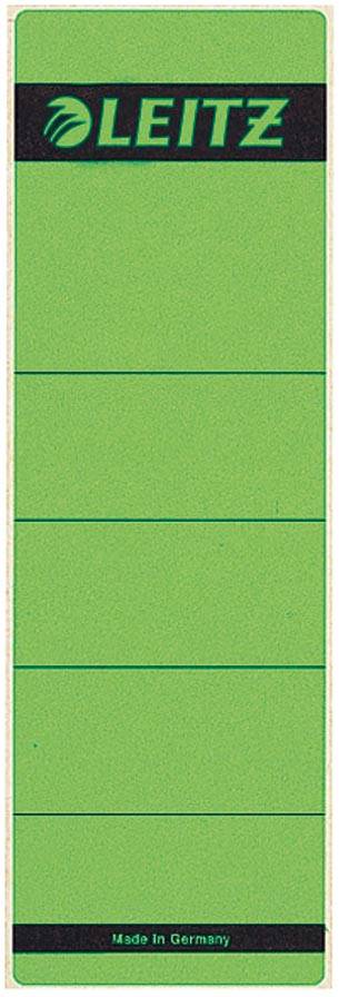 Leitz rugetiketten, zelfklevend, ft 6,1 x 19,1 cm, pak van 10 stuks, groen