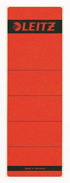 Leitz rugetiketten, zelfklevend, ft 6,1 x 19,1 cm, pak van 10 stuks, rood