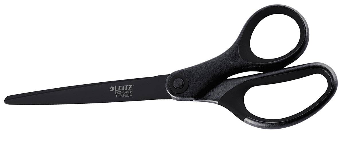 Leitz schaar, 20,5 cm, anti-klevend titanium, zwart