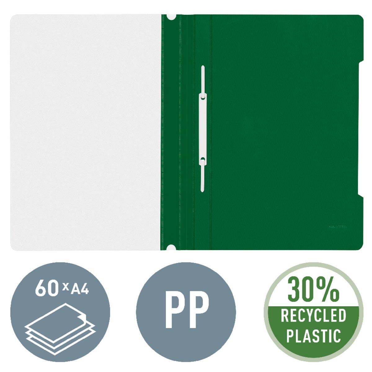Leitz Snelhechtmap groen, ft A4