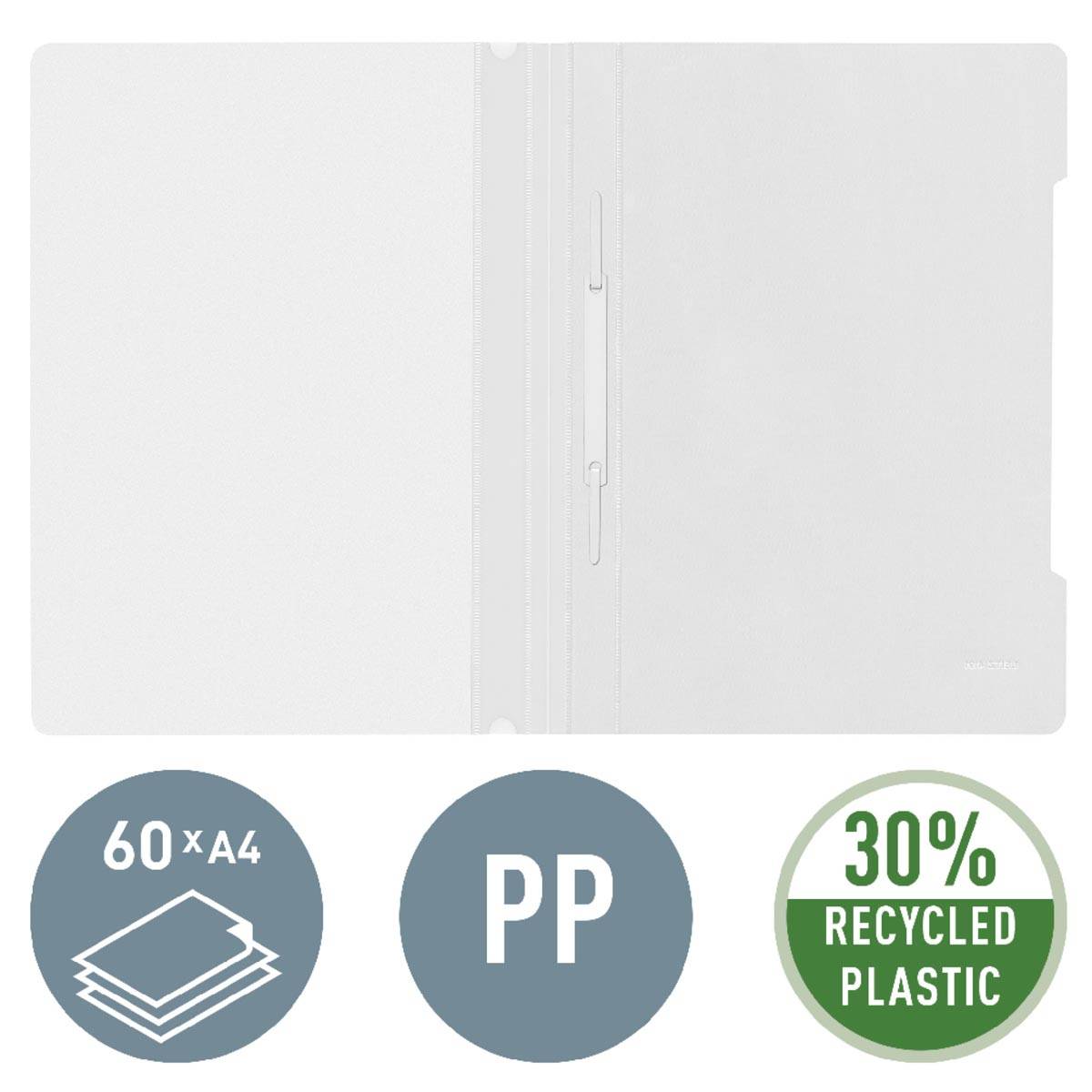 Leitz Snelhechtmap wit, ft A4