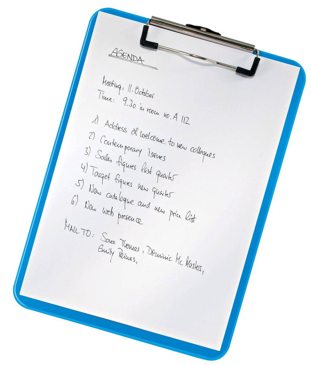 Leitz WOW klemplaat, ft A4, blauw