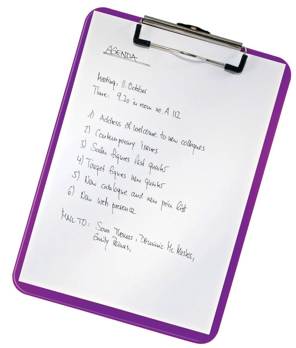 Leitz WOW klemplaat, ft A4, paars