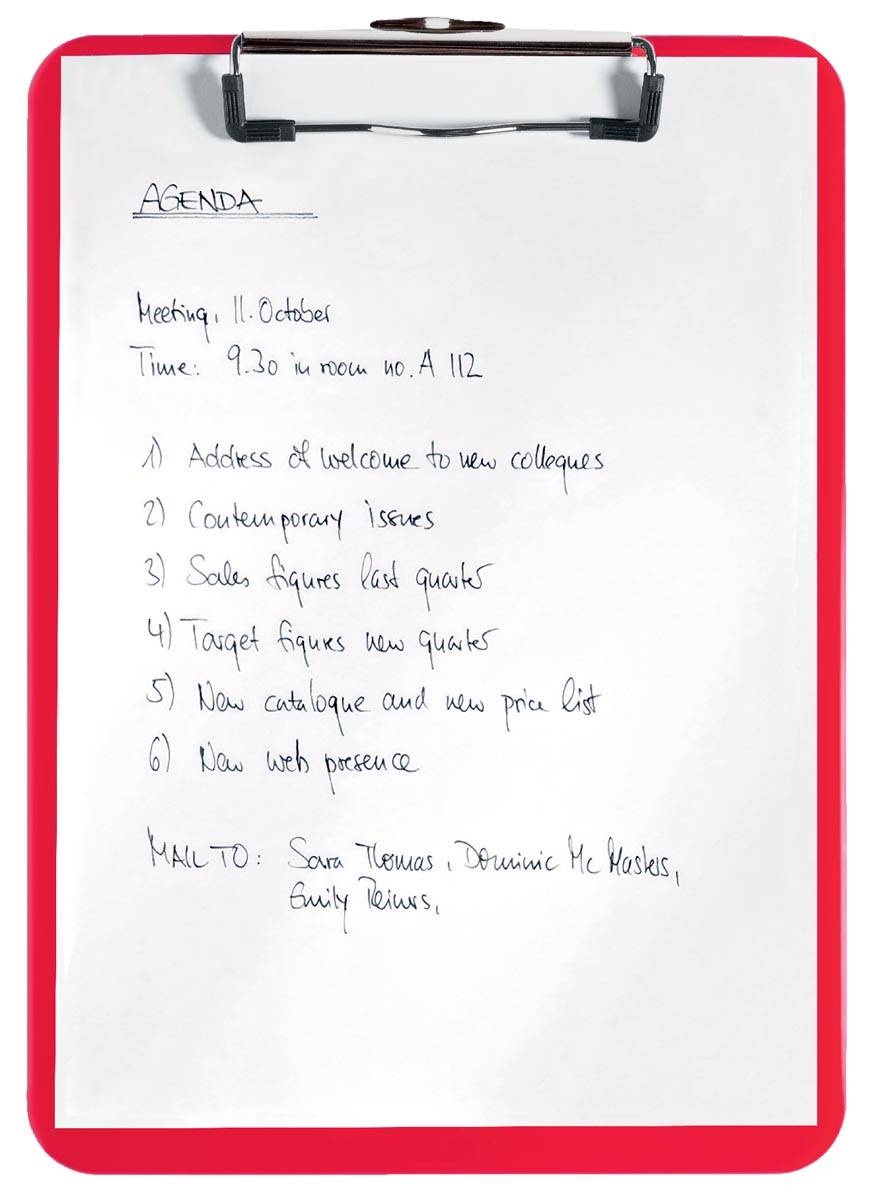 Leitz WOW klemplaat, ft A4, rood