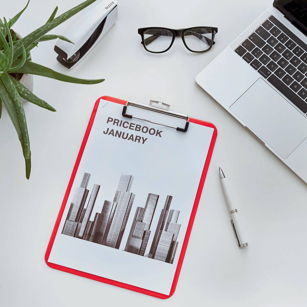 Leitz WOW klemplaat, ft A4, rood