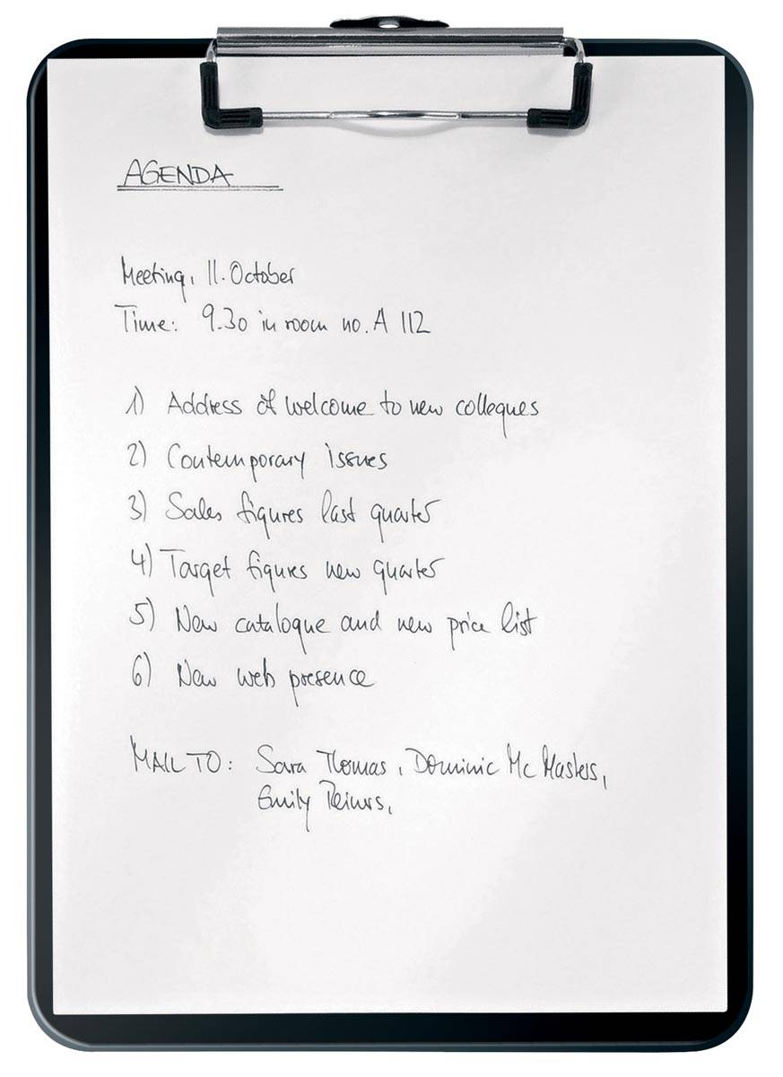 Leitz WOW klemplaat, ft A4, zwart