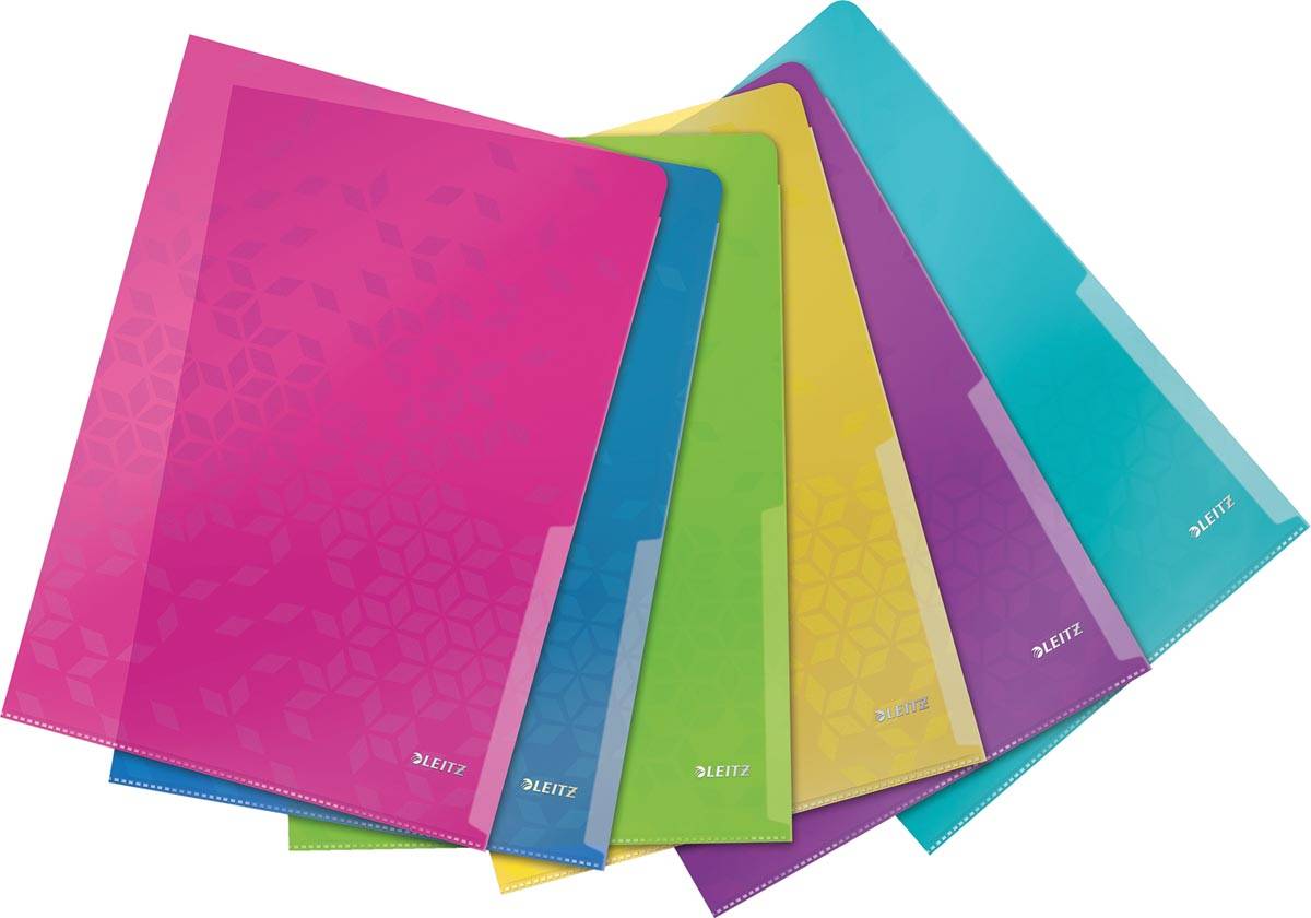 Leitz WOW L-map A4, uit PP, geassorteerde kleuren