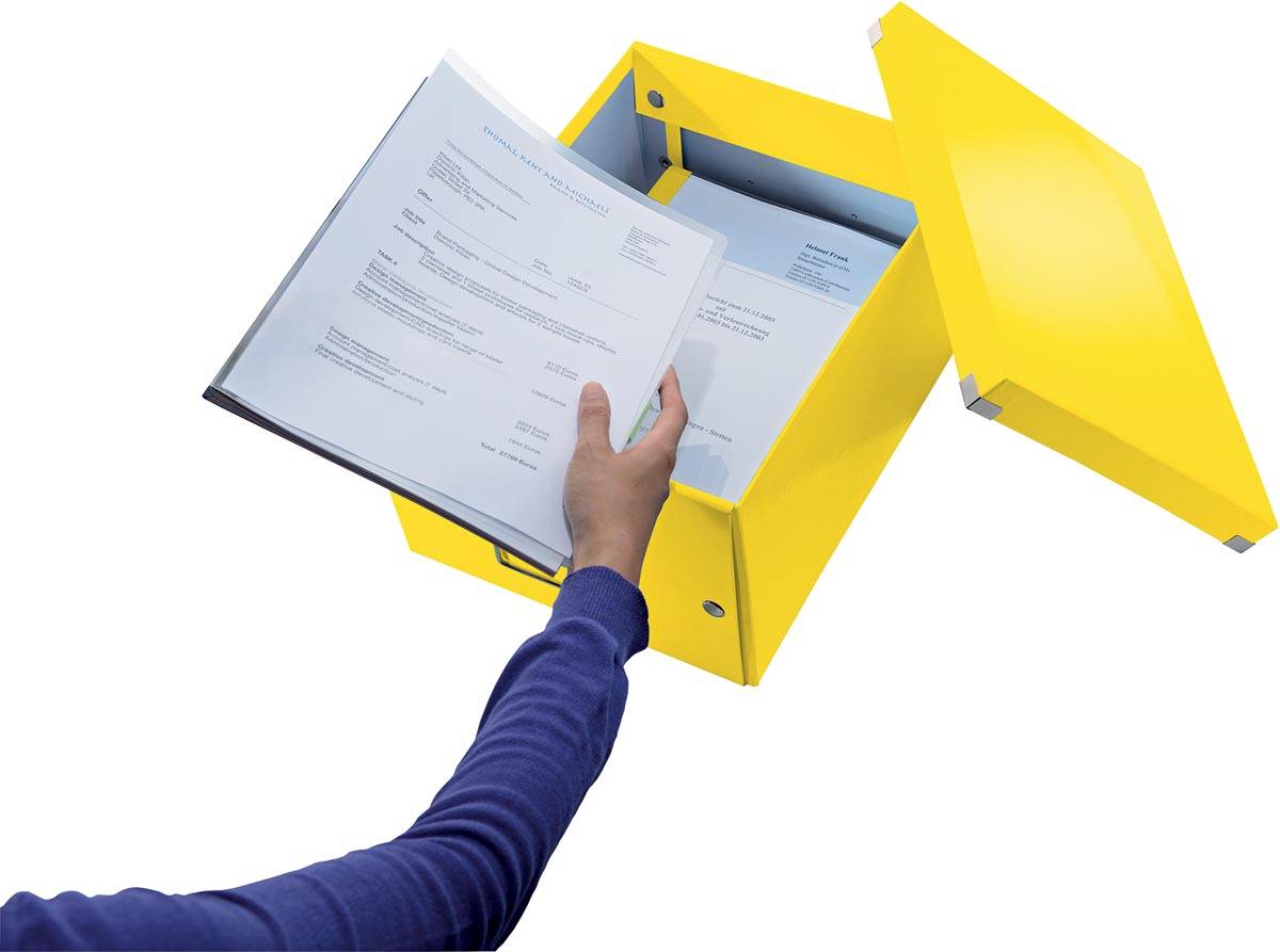 Leitz WOW opbergdoos Click & Store, ft A4, geel