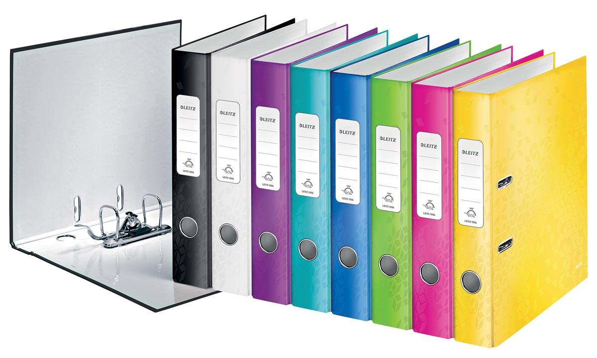 Leitz WOW ordner, geassorteerde kleuren, rug van 5,2 cm