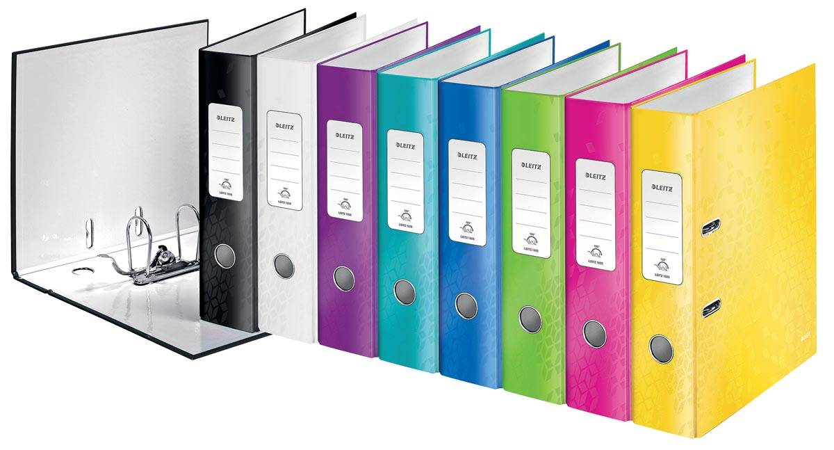 Leitz WOW ordner, geassorteerde kleuren, rug van 8,0 cm