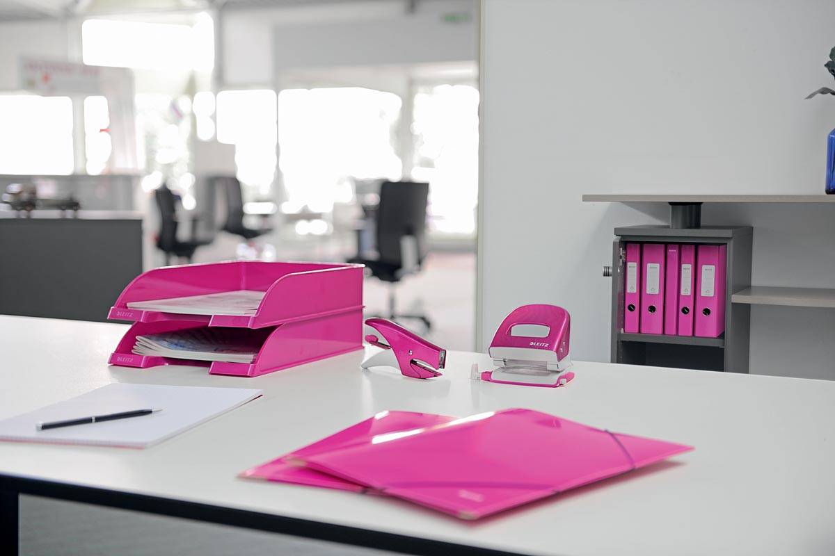 Leitz WOW ordner roze, rug van 5,2 cm