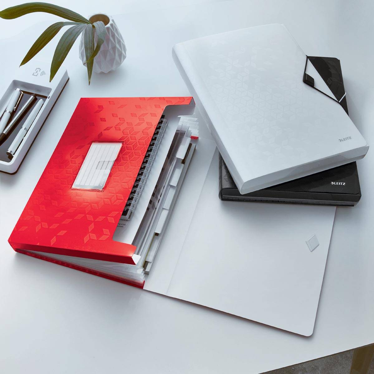 Leitz WOW projectmap A4, 6 vakken, rood