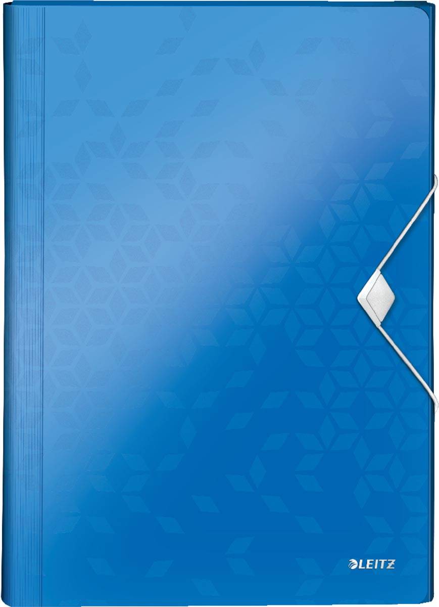 Leitz Wow projectmap, ft A4, 6 compartimenten, uit PP, blauw