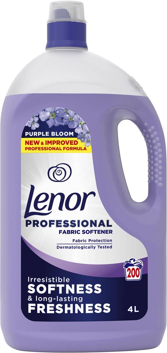 Lenor Professional wasverzachter paarse bloem, fles van 4 l